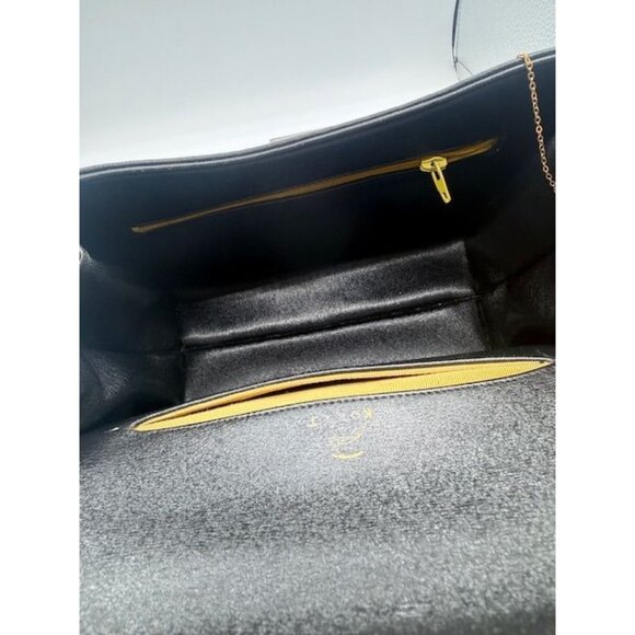 Vintage Koret Black Leather Minimalist Adjustable Strap Handbag w/ Coin Purse - Picture 14 of 14